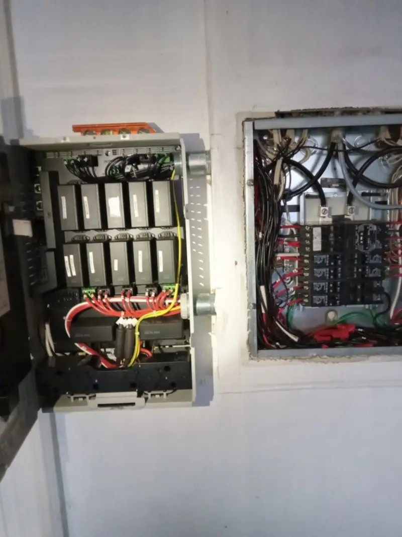 Electrical panel upgrade completed for Security Camera Wiring in Bethel